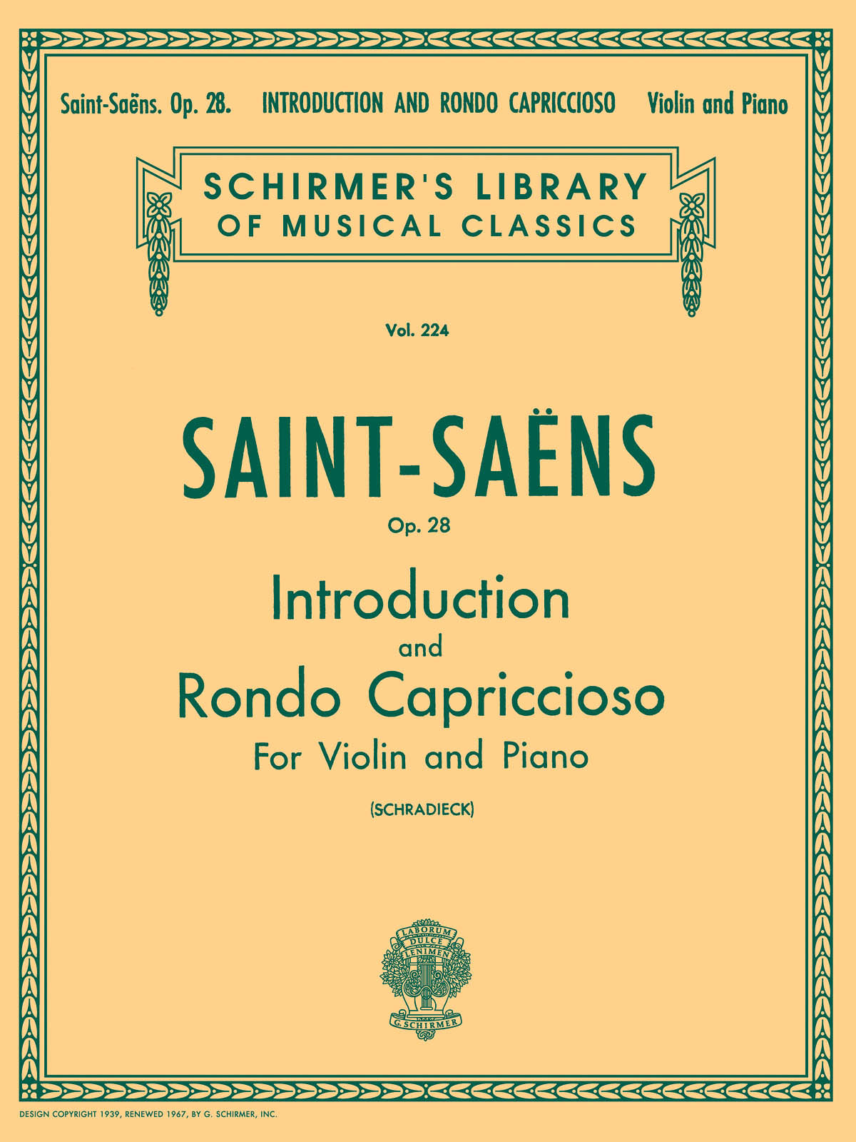 Saint-Saëns: Introduction and Rondo Capriccioso, Op. 28