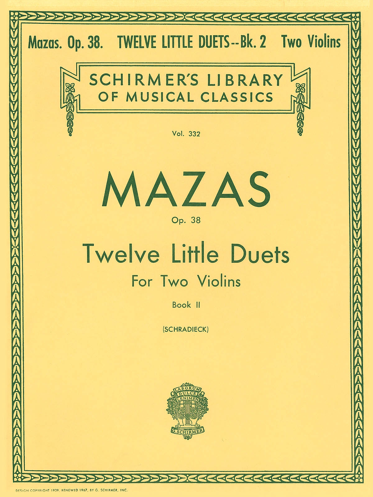 Mazas: 12 Little Duets, Op. 38 - Book 2