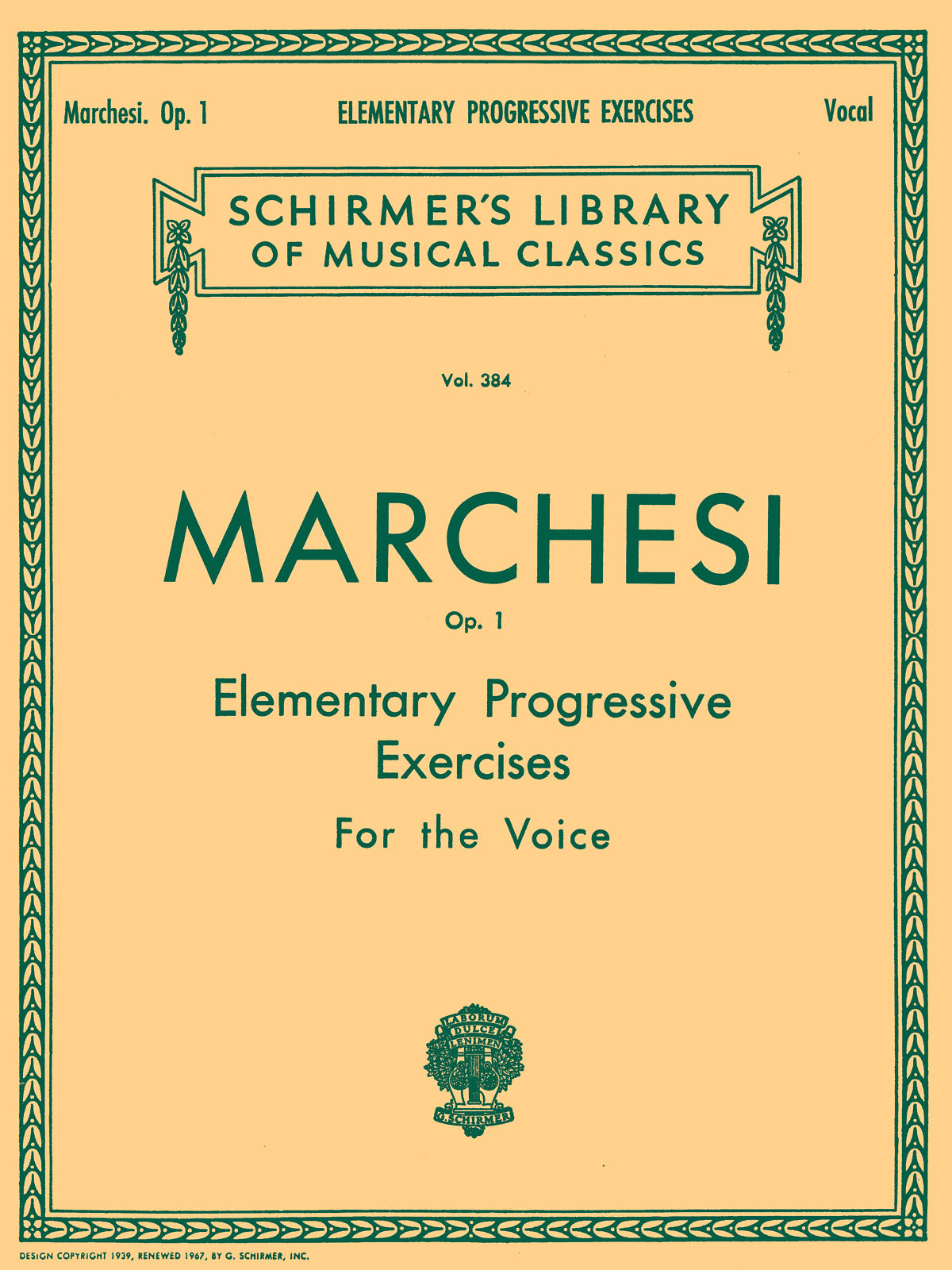 Marchesi: Elementary Progressive Exercises, Op. 1
