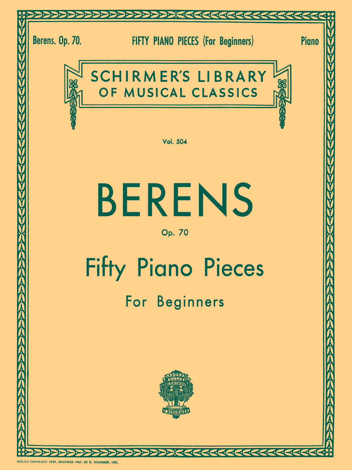 Berens: 50 Pieces without Octaves, Op. 70 (Complete)