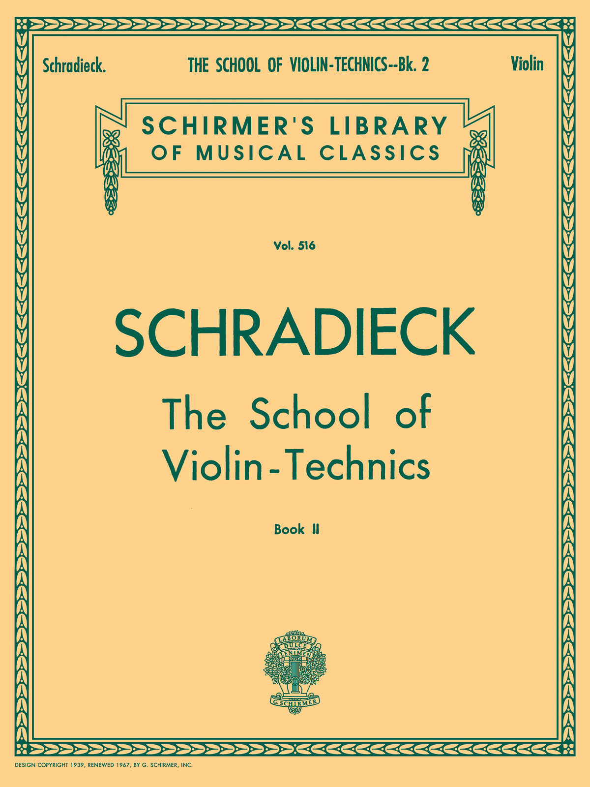 Schradieck: School of Violin Technics - Book 2