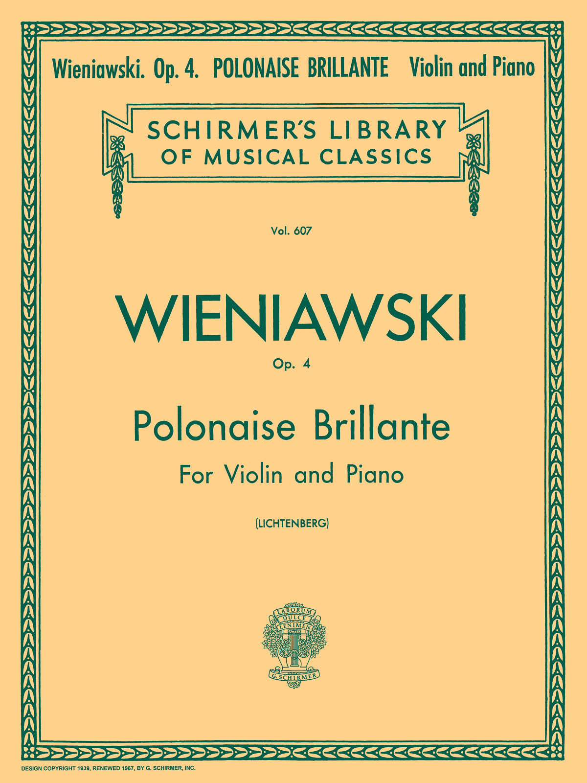 Wieniawski: Polonaise Brillante, Op. 4