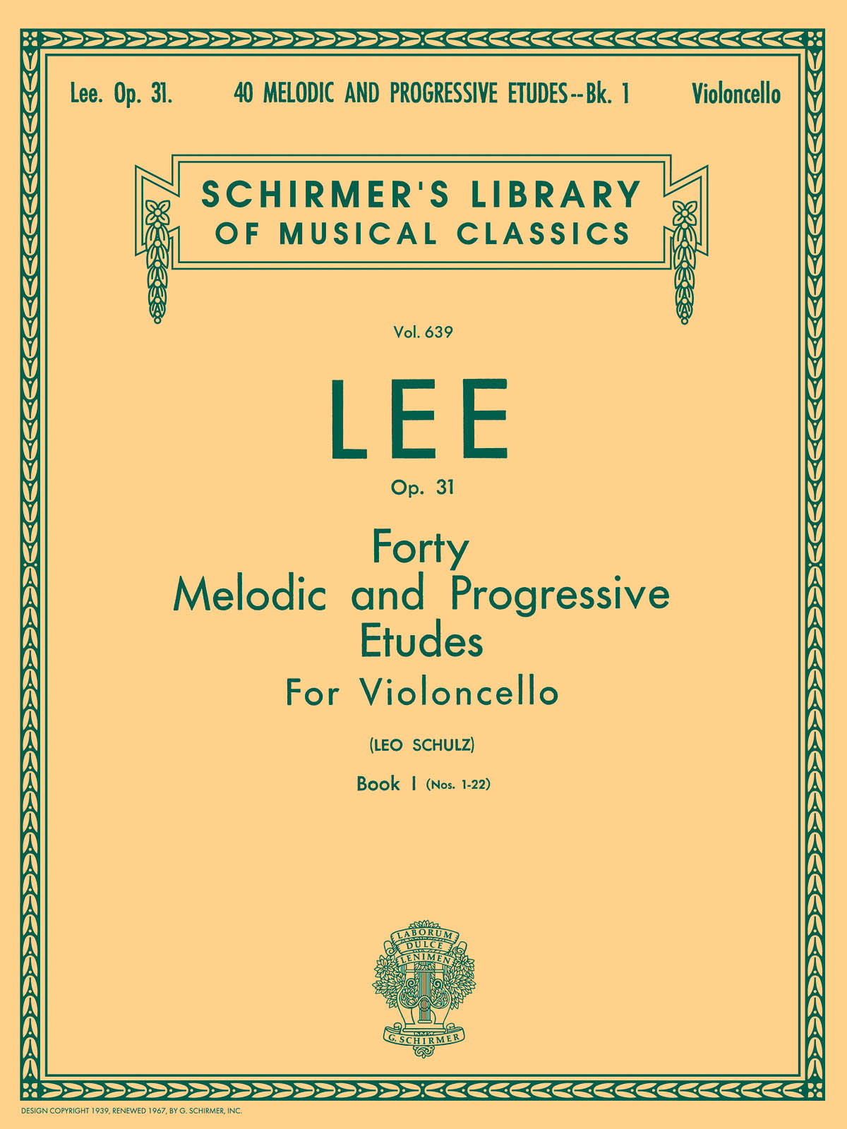 Lee: 40 Melodic and Progressive Etudes, Op. 31 - Book 1