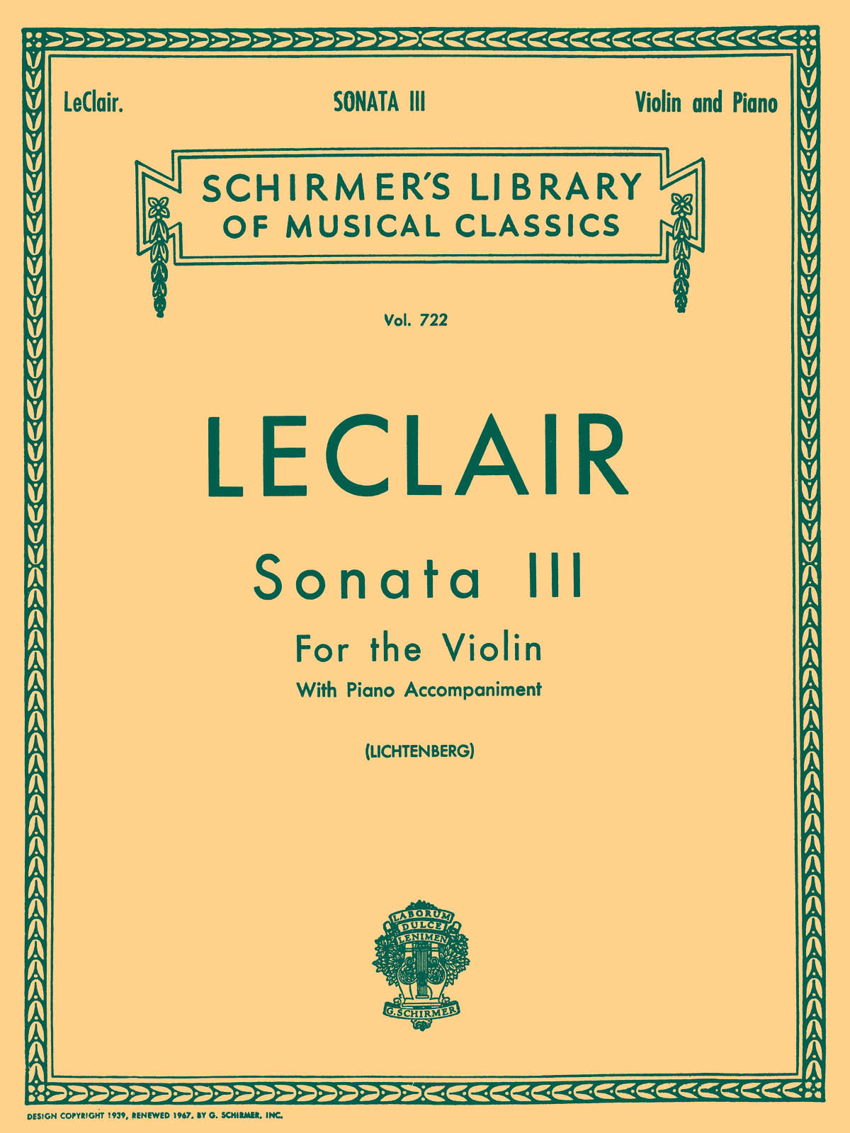 Leclair: Sonata No. 3 in D