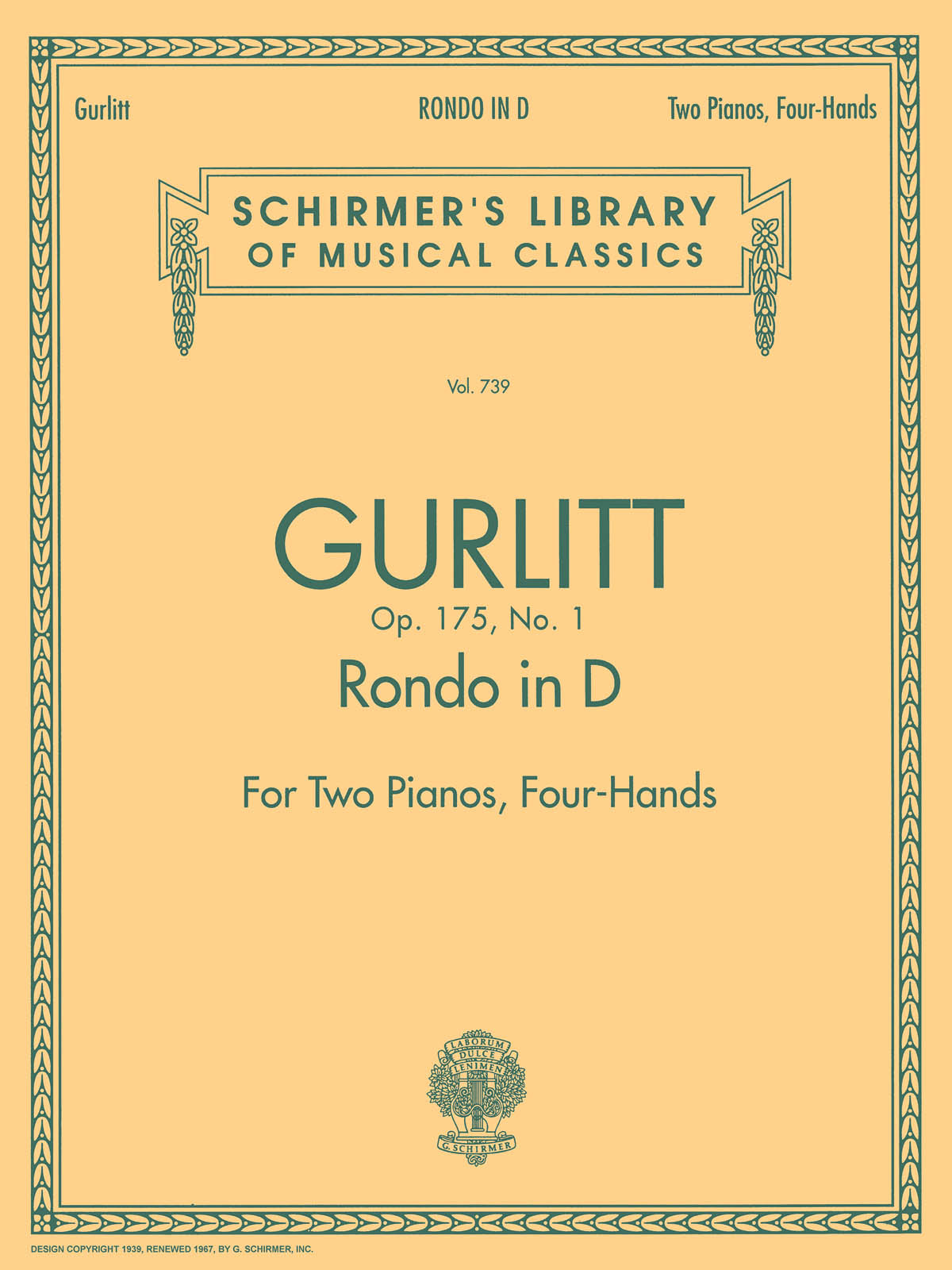 Gurlitt: Rondo in D, Op. 175, No. 1 (set)