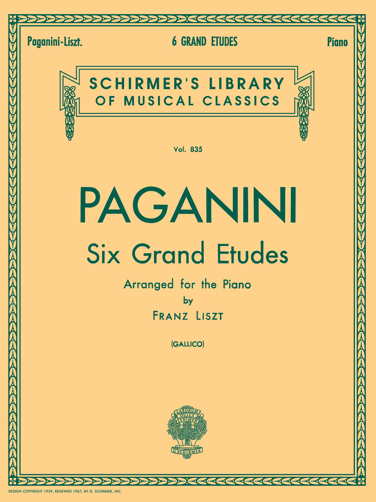 Liszt: 6 Grande Etudes after N. Paganini