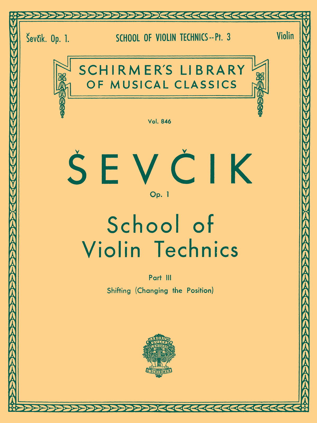 Sevcik: School of Violin Technics, Op. 1 - Book 3