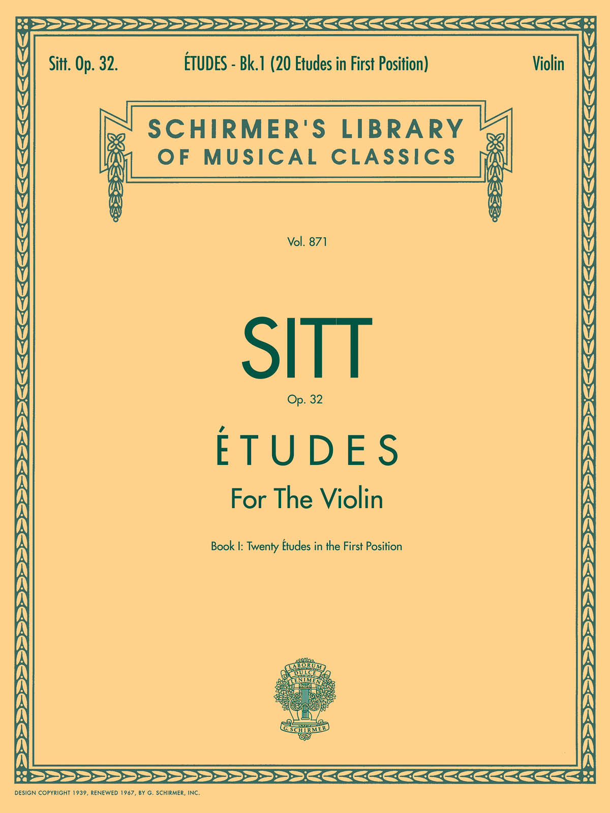 Sitt: Etudes, Op. 32 - Book 1