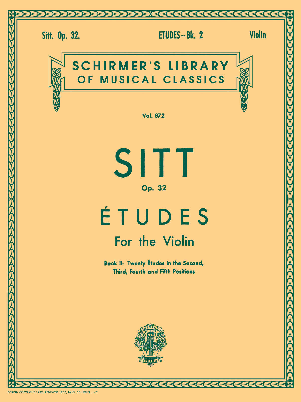 Sitt: Etudes, Op. 32 - Book 2