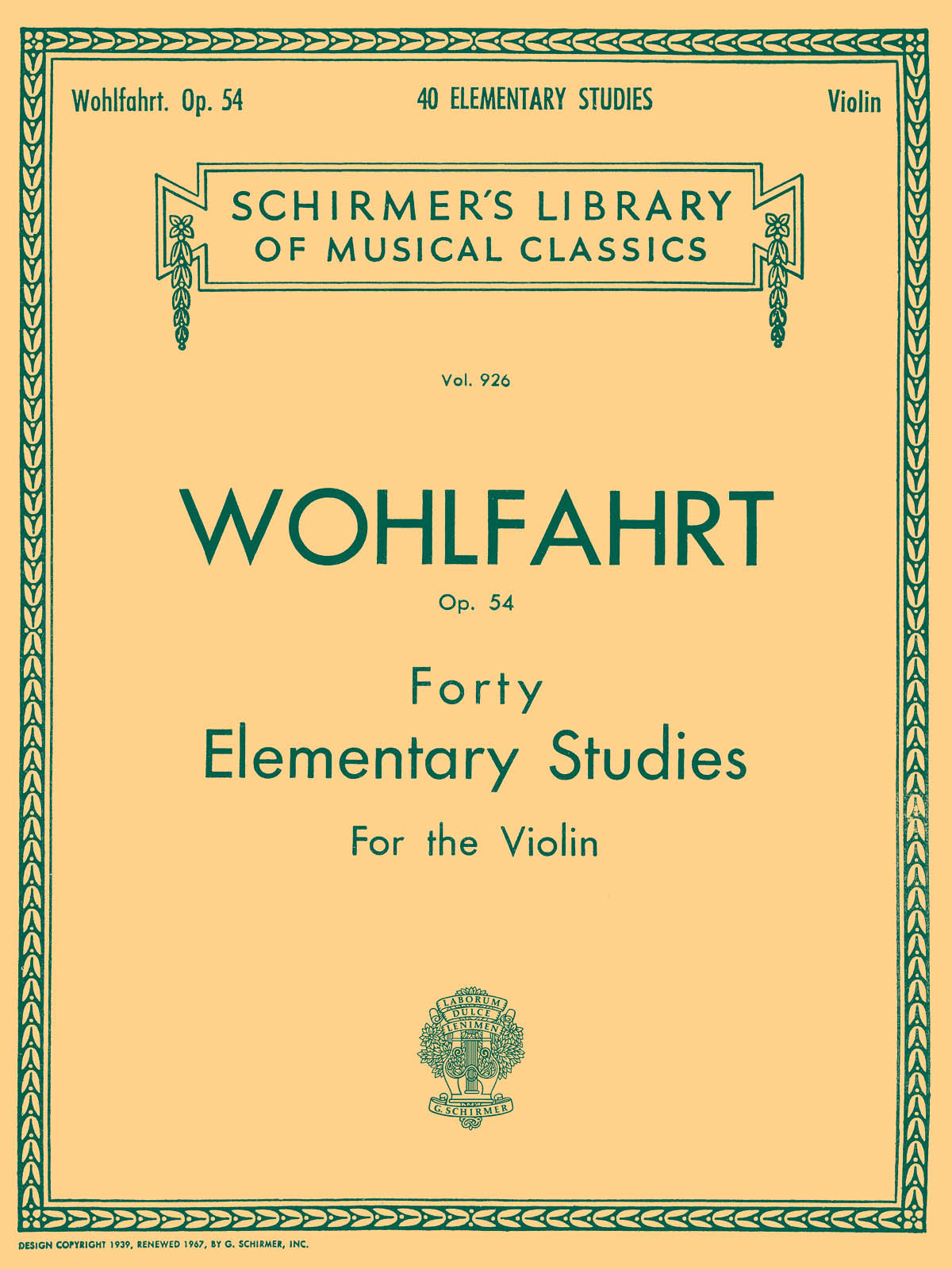 Wohlfahrt: 40 Elementary Studies, Op. 54