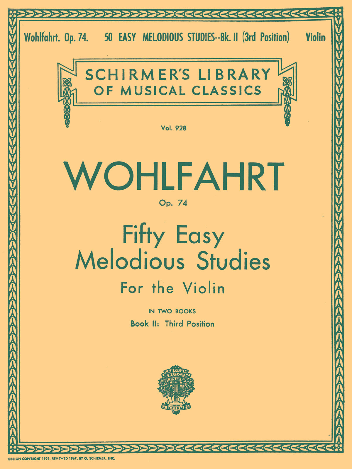 Wohlfahrt: 50 Easy Melodious Studies, Op. 74 - Book 2