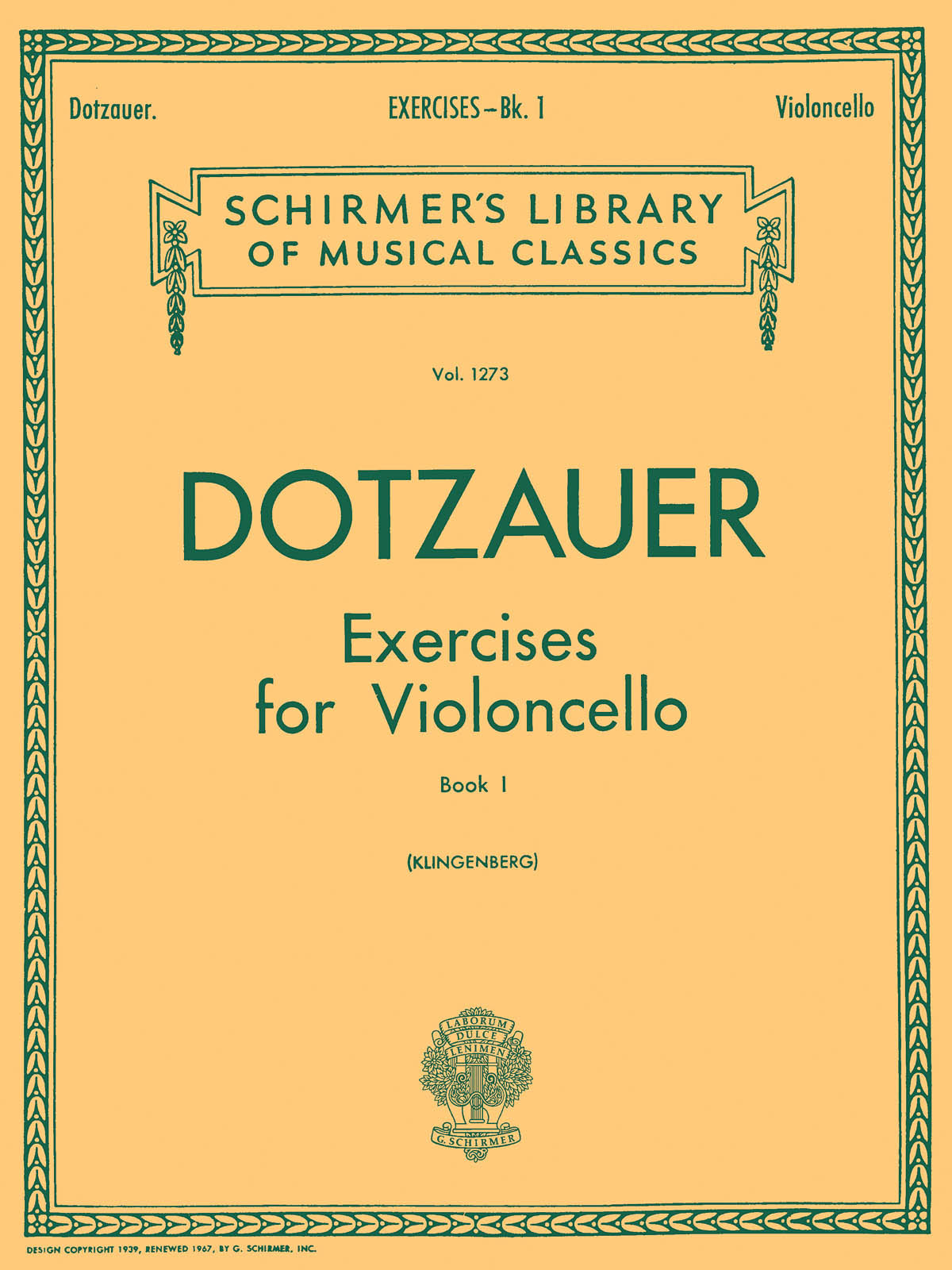 Dotzauer: Exercises for Violoncello - Book 1