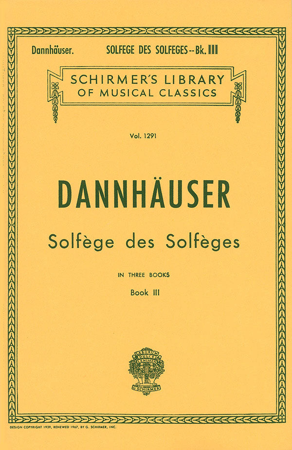 Dannhauser: Solf?ge des Solf?ges - Book III