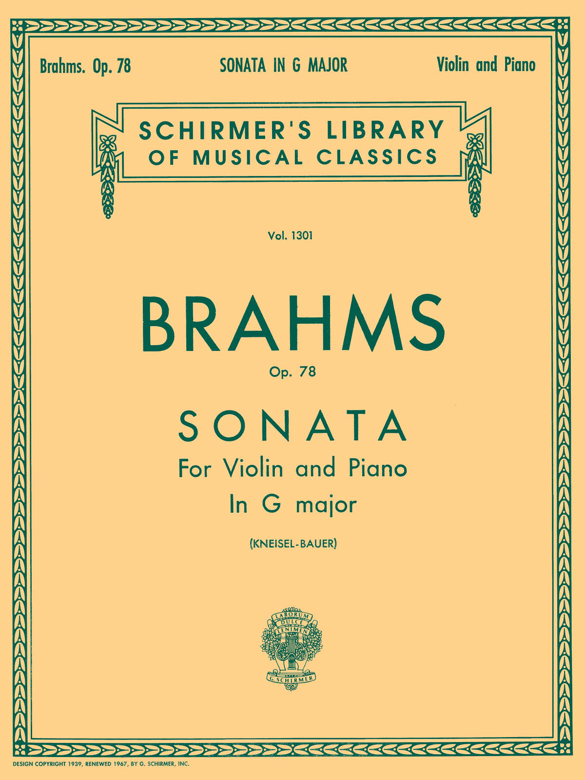 Brahms: Sonata in G Major, Op. 78