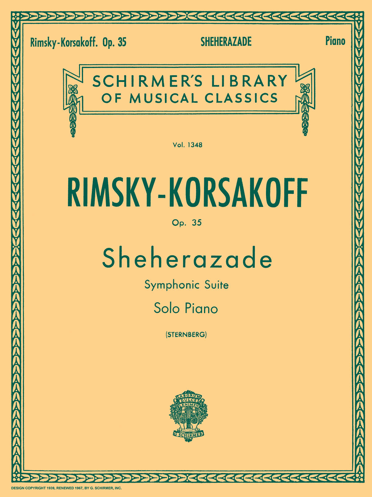 Rimsky-Korsakov: Sheherazade, Op. 35 (Piano Reduction)