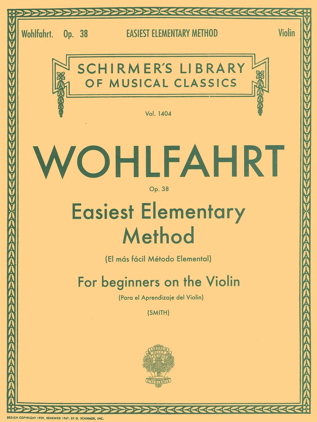 Wohlfahrt: Easiest Elementary Method for Beginners Op. 38