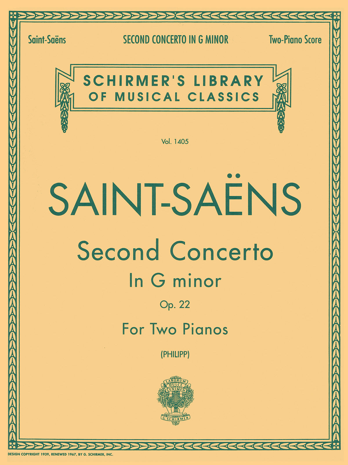 Saint-Saëns: Concerto No. 2 in G Minor, Op. 22