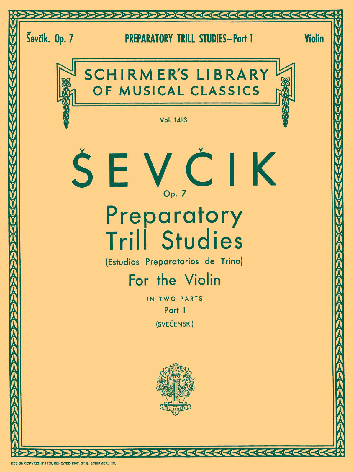 Sevcik: Preparatory Trill Studies, Op. 7 - Book 1