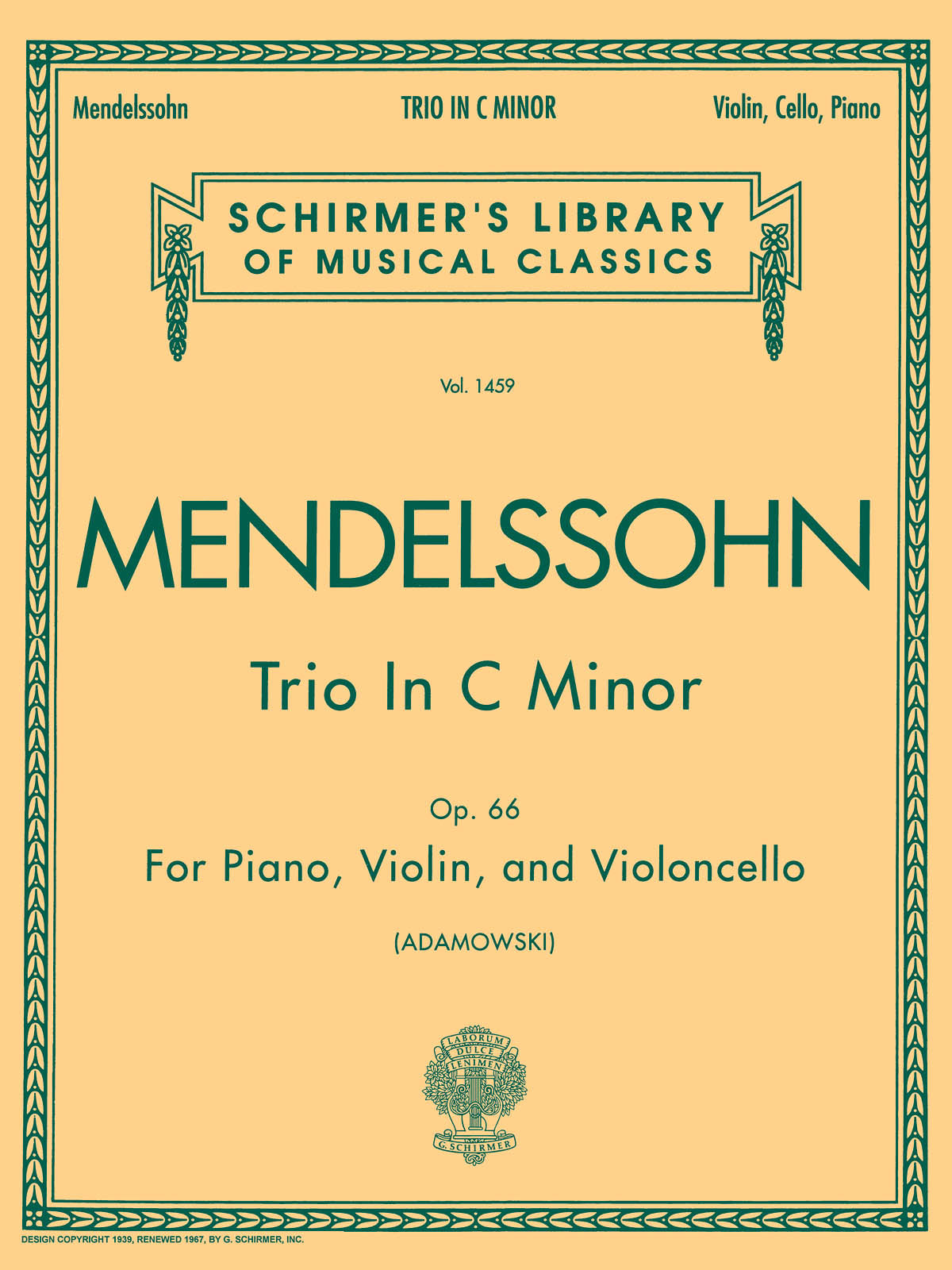 Bartholdy: Trio in C Minor, Op. 66