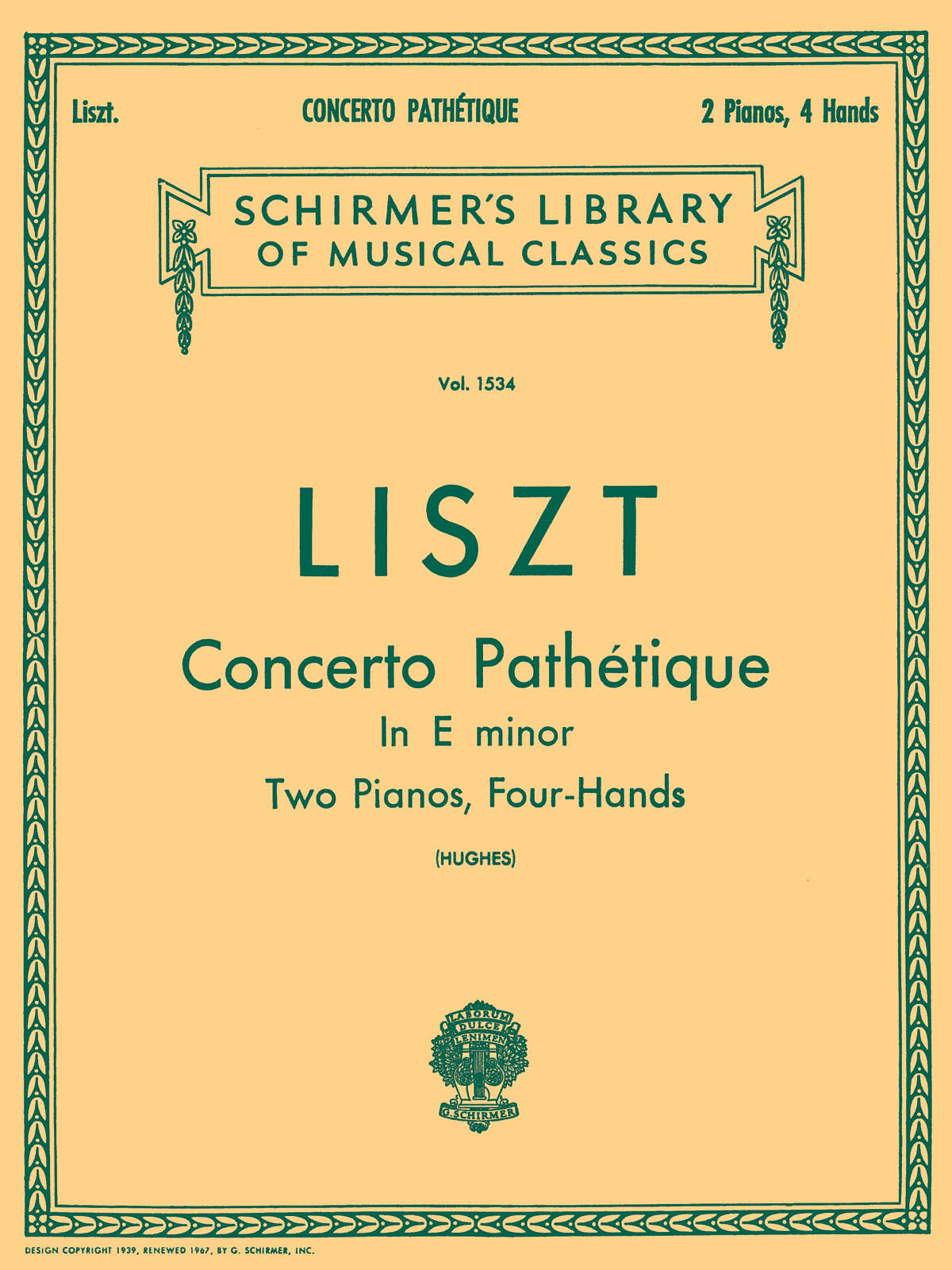 Listz: Concerto Path?tique in E Minor (2-Piano Score)