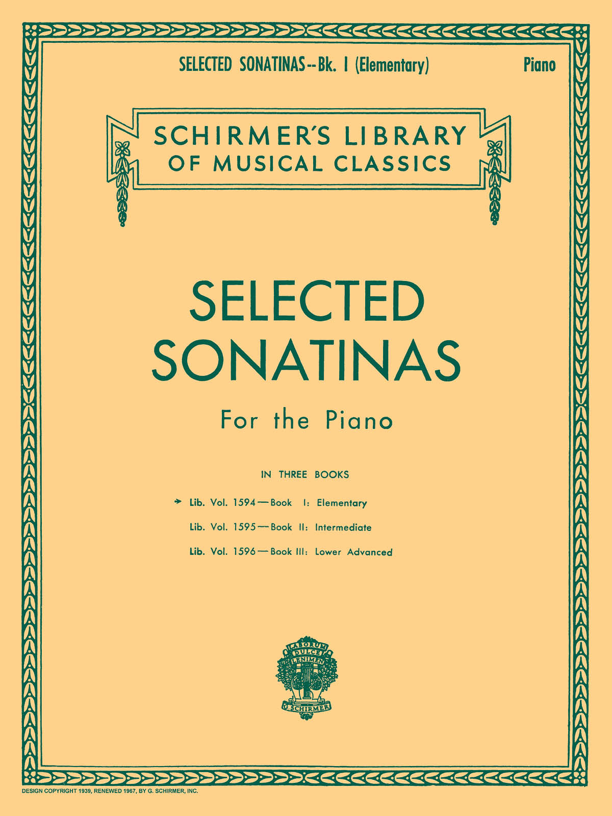 Selected Sonatinas - Book 1: Elementary