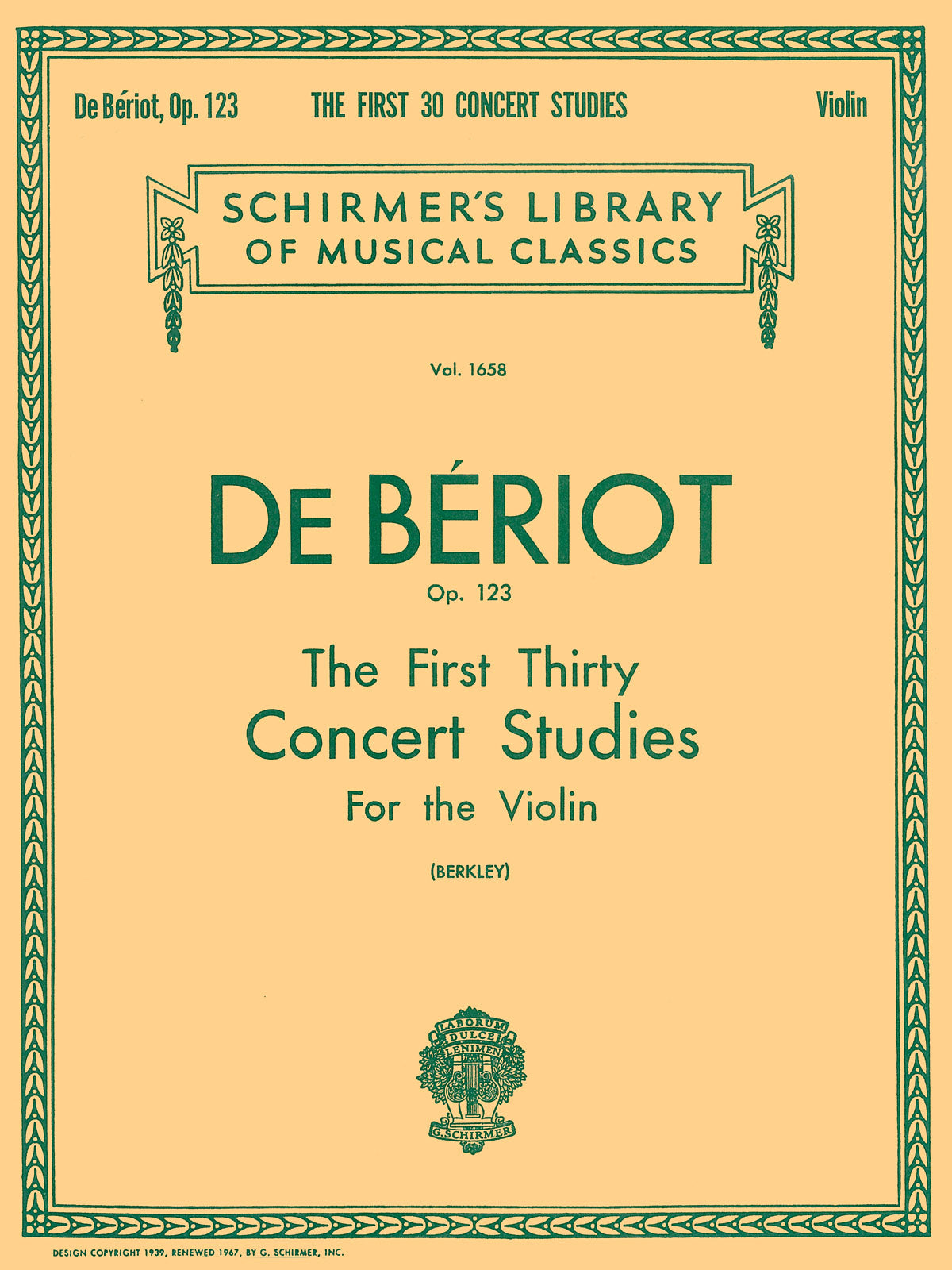Bériot: First 30 Concert Studies, Op. 123