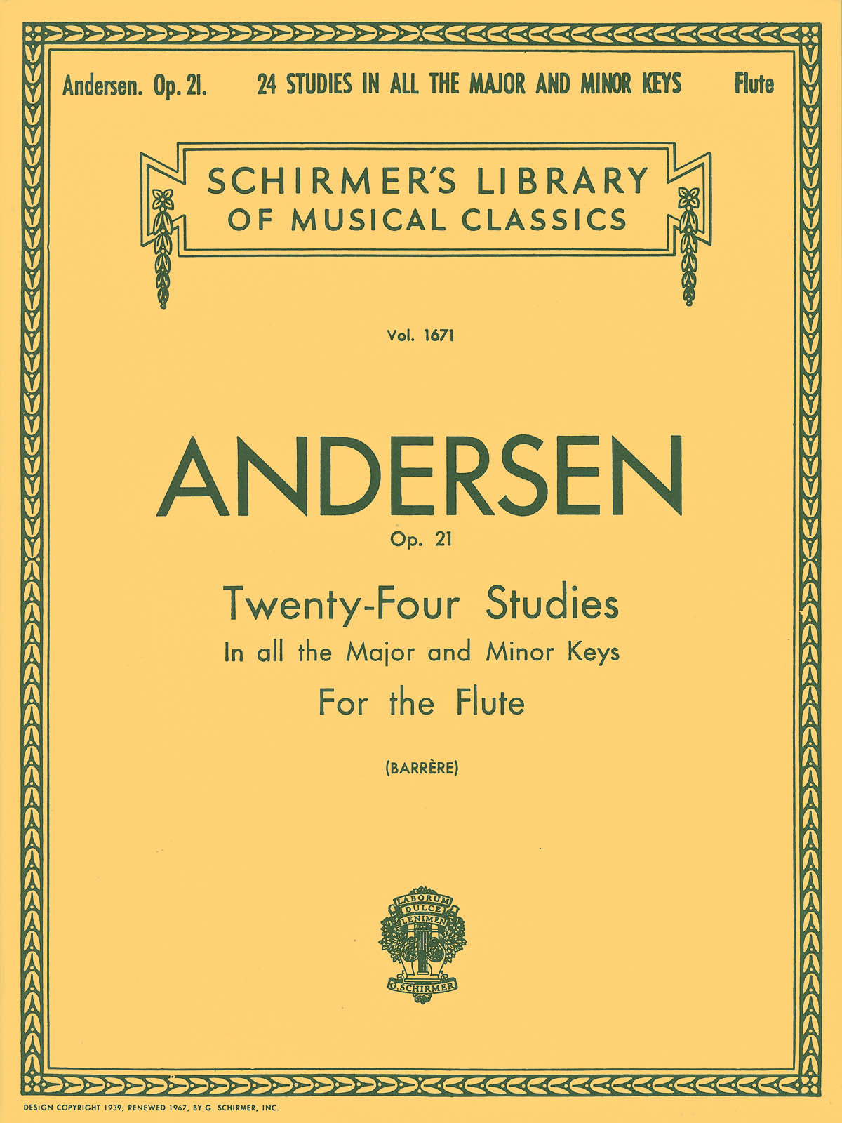 Andersen: Twenty-Four Studies, Op. 21