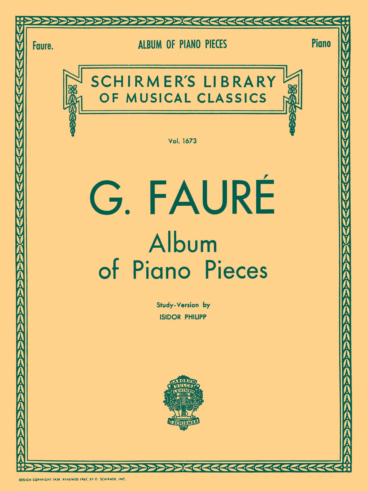 Fauré: Album Of Piano Pieces