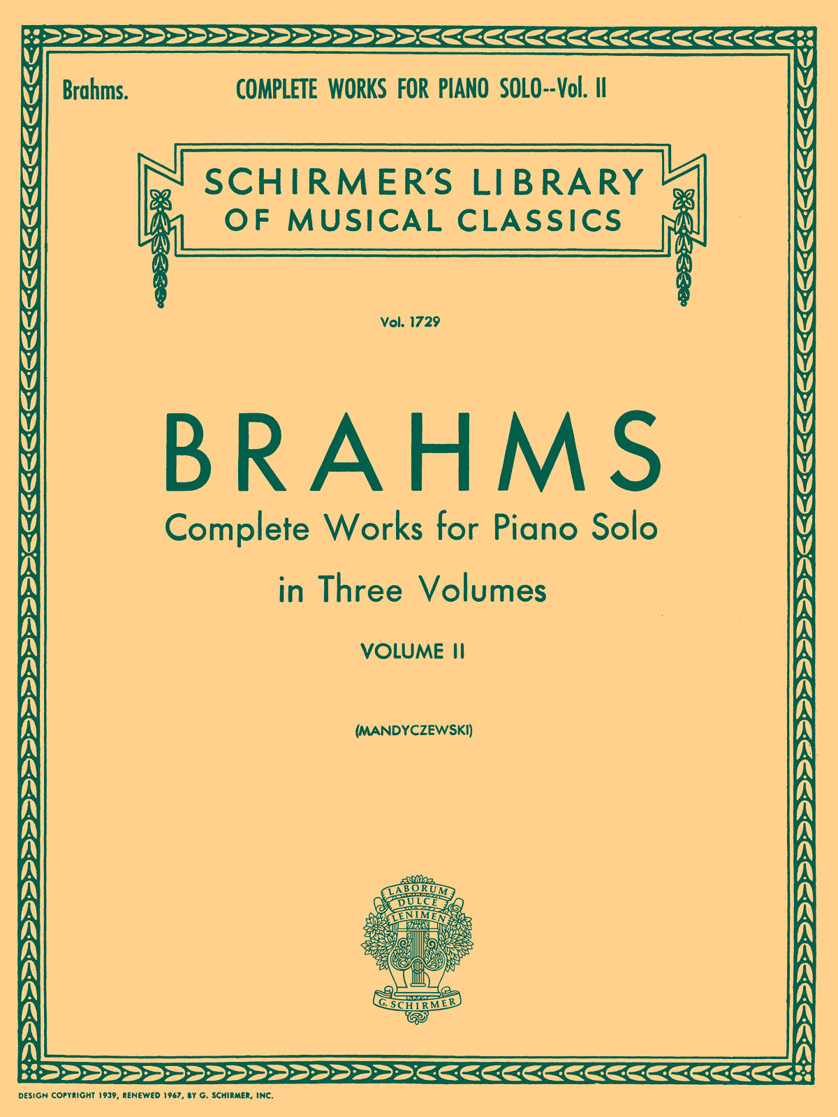 Brahms: Complete Works For Piano Solo Volume 2