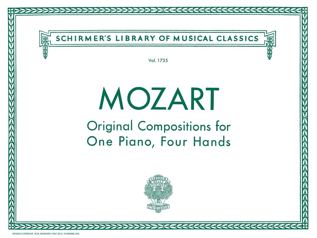 Mozart: Original Compositions for Piano, 4 Hands