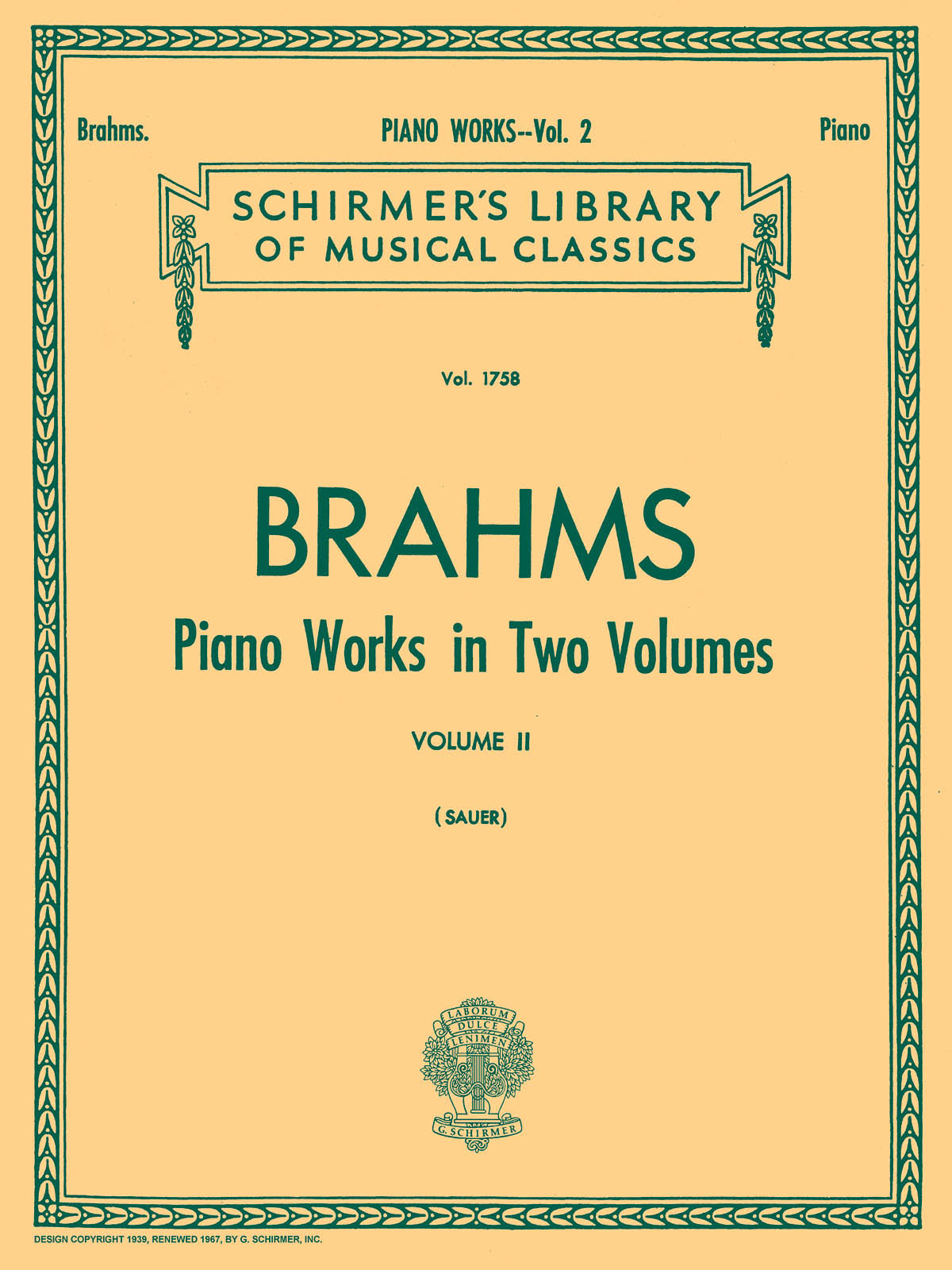 Brahms: Piano Works - Volume 2