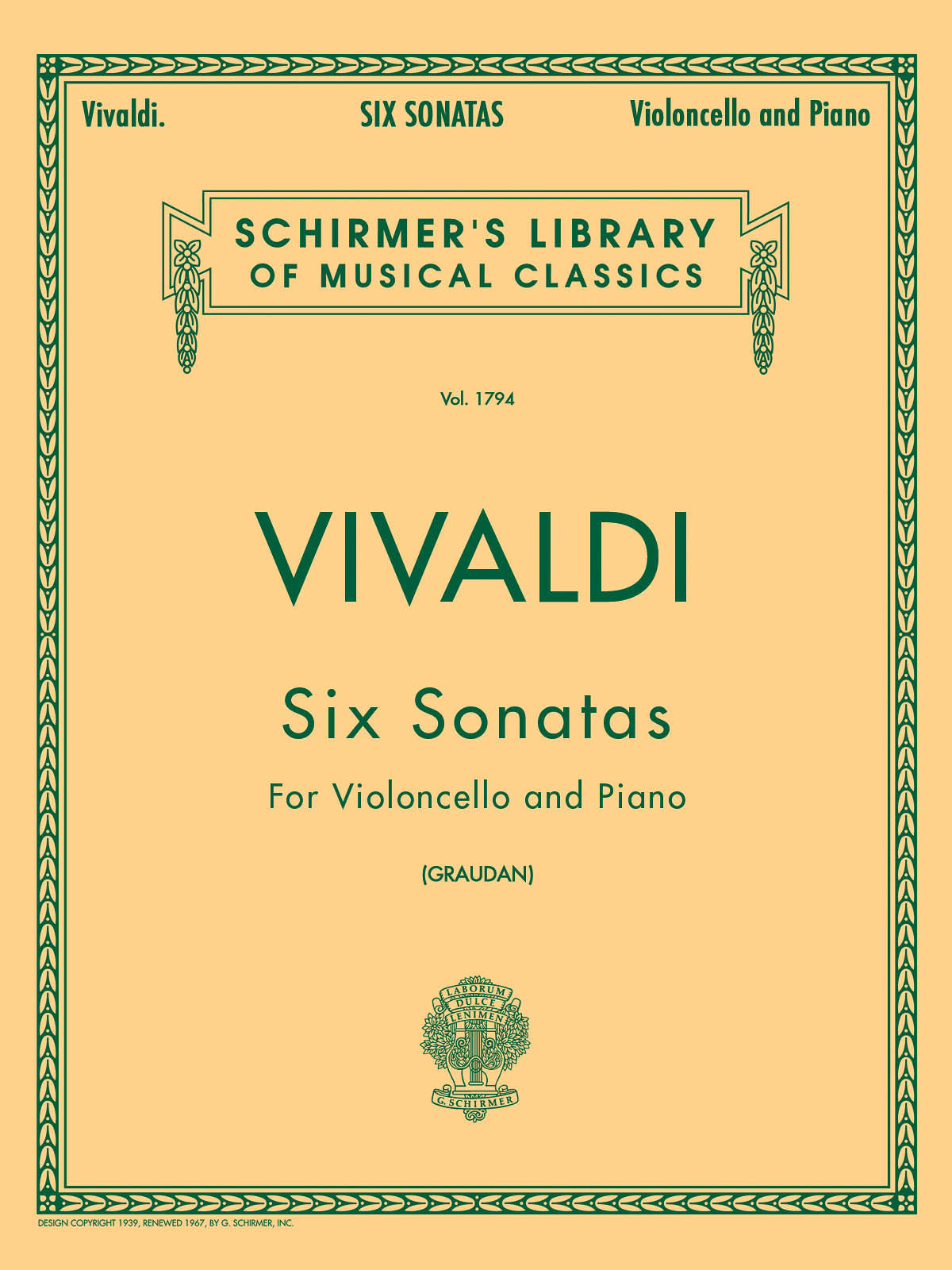Vivaldi: Schirmer Library of Classics Volume 1794