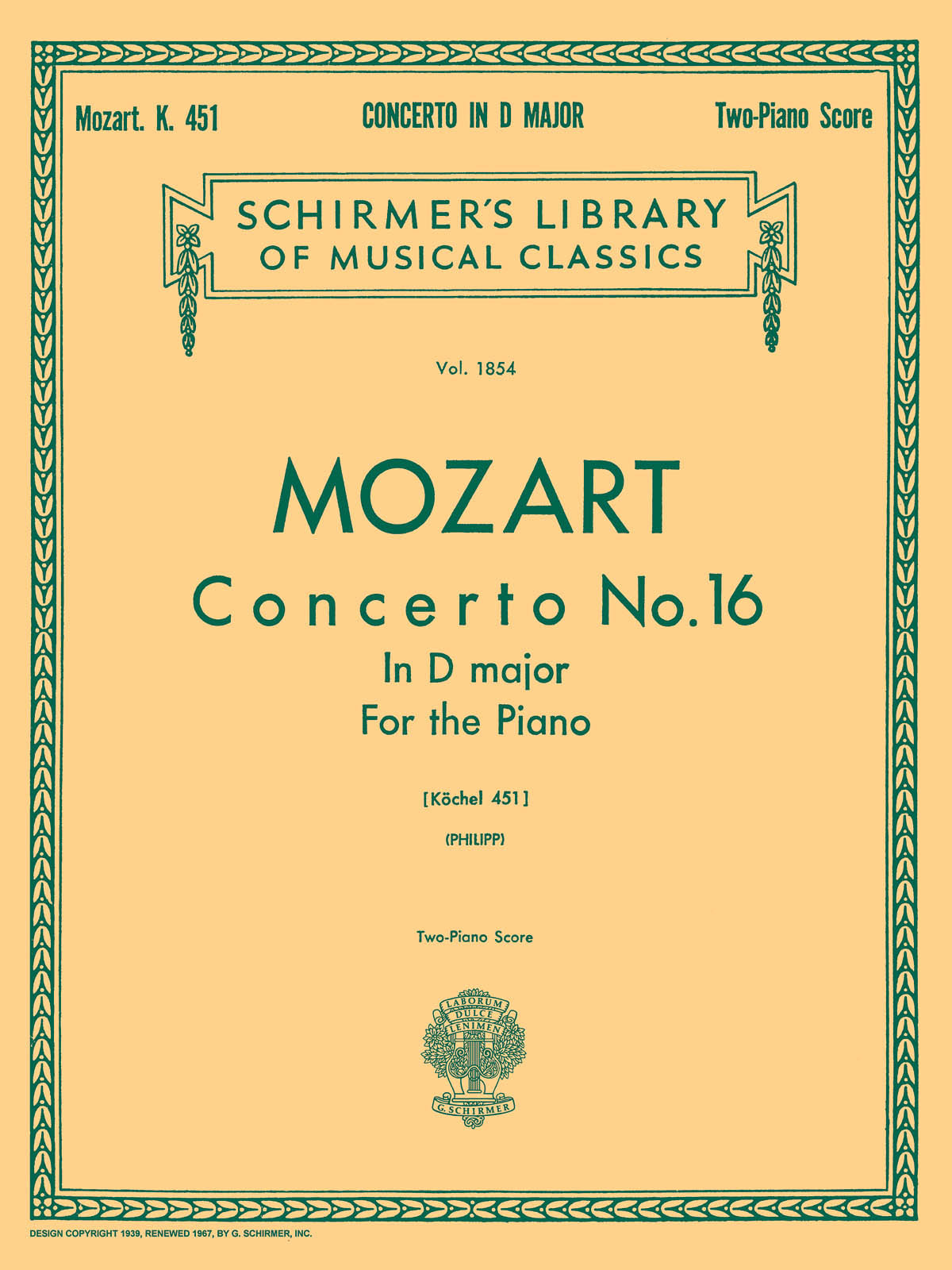 Mozart: Concerto No. 16 in D, K.451