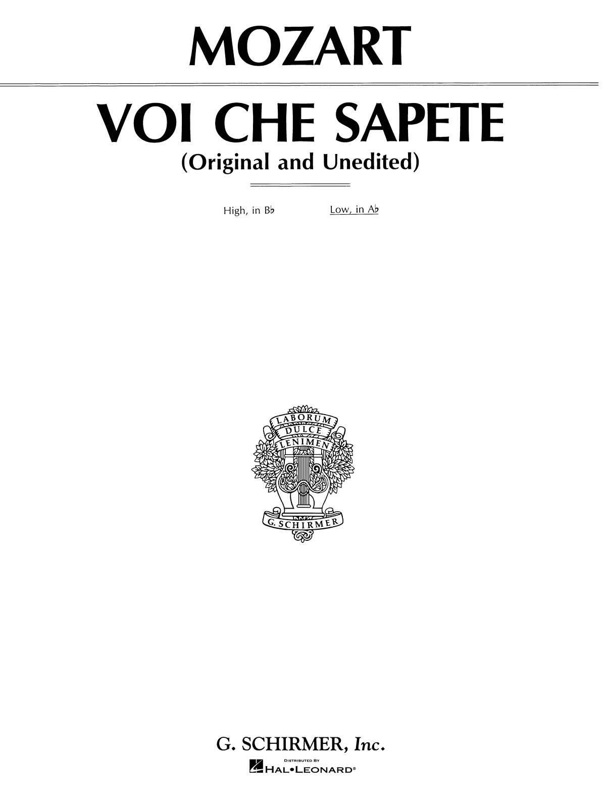Mozart: Voi che sapete (from Le Nozze di Figaro)