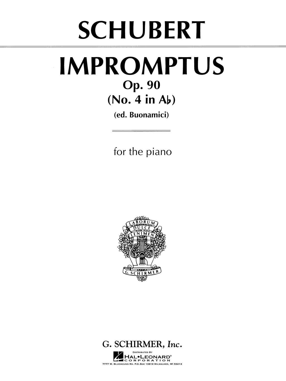 Schubert: Impromptu, Op. 90, No. 4 in Ab Major