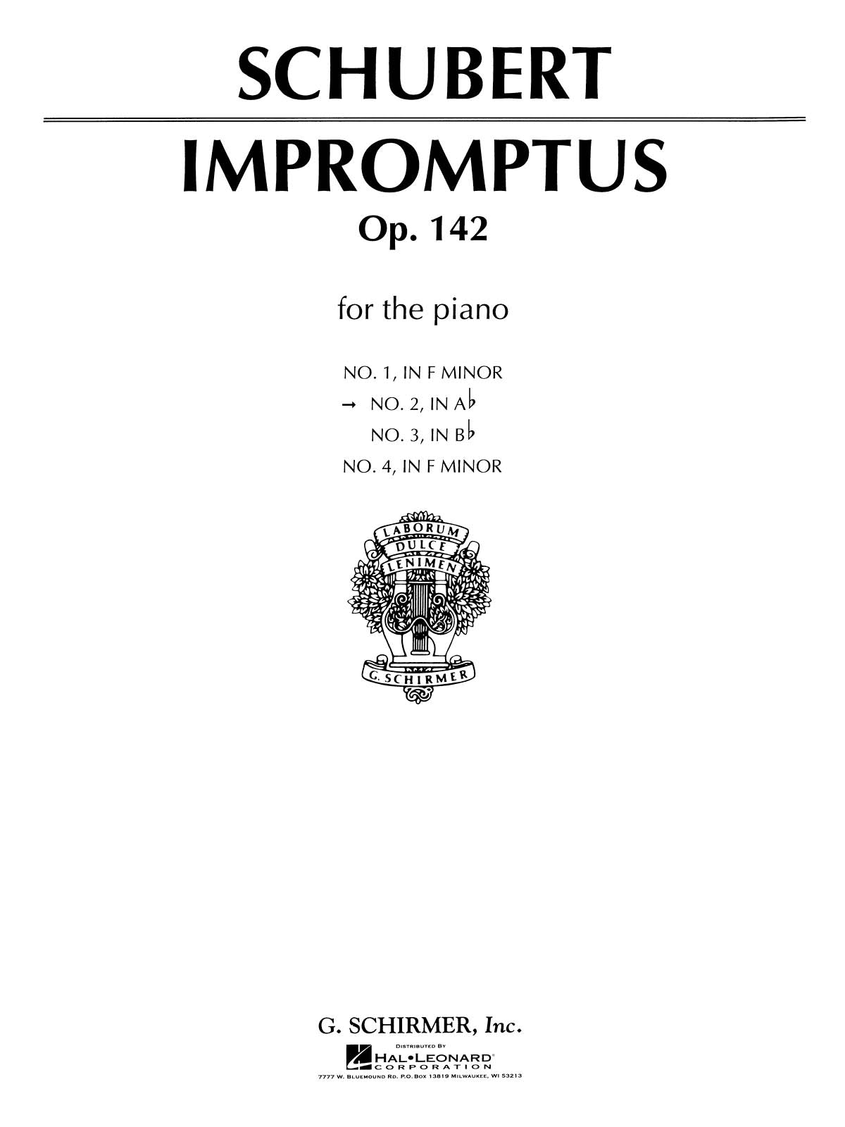 Schubert: Impromptu, Op. 142, No. 2 in Ab Major