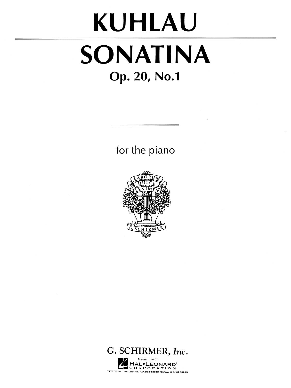 Kuhlau: Sonatina, Op. 20, No. 1 in C Major