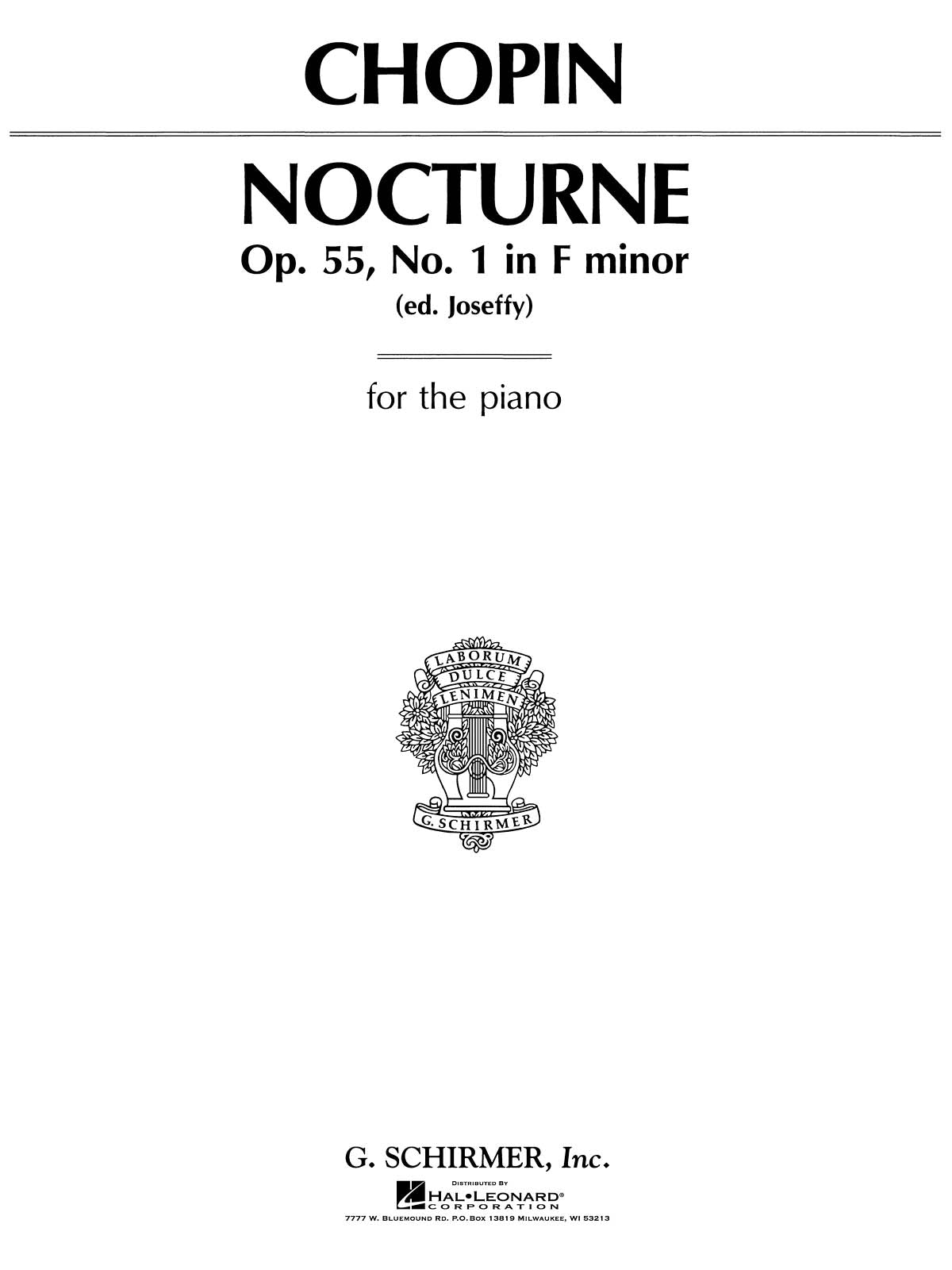 Chopin: Nocturne, Op. 55, No. 1 in F Minor