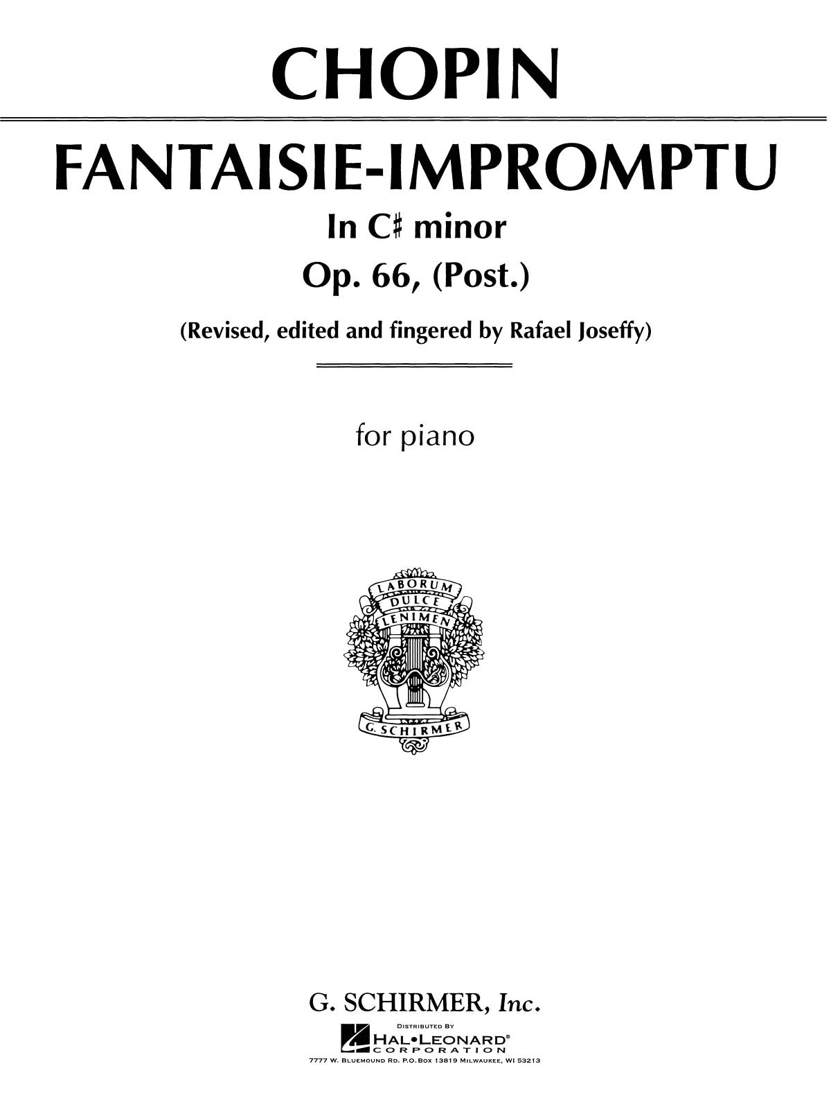 Chopin: Fantasie Impromptu In C Sharp Minor Op.66