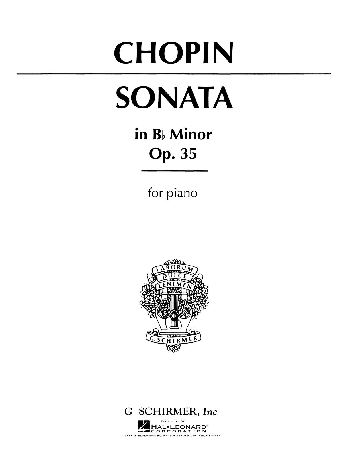 Chopin: Sonata, Op. 35, No. 2 in Bb Minor