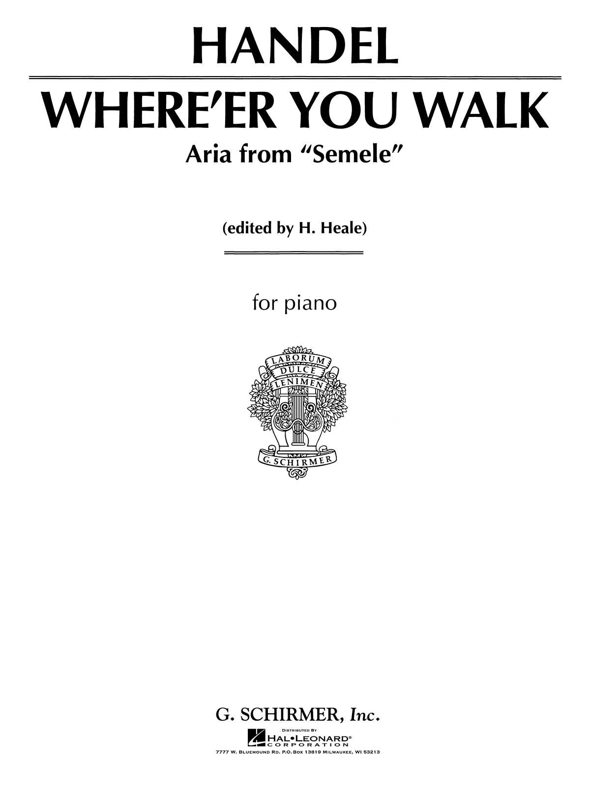 Händel: Where E'er You Walk (from Semele)
