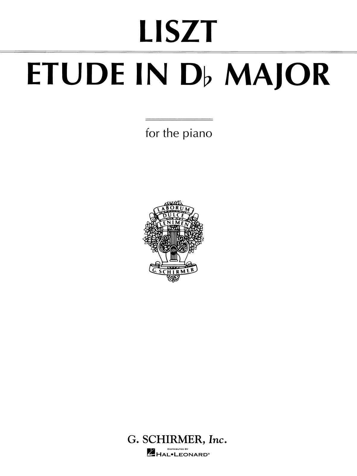 Listz: Etude In D Flat 'Un Sospiro'