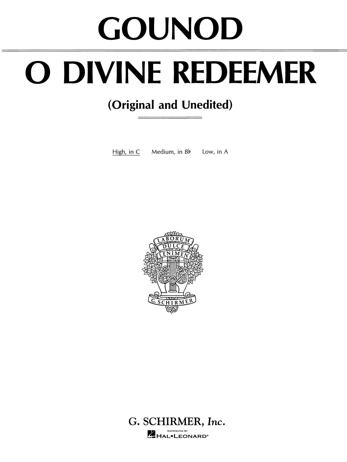Gounod: O Divine Redeemer