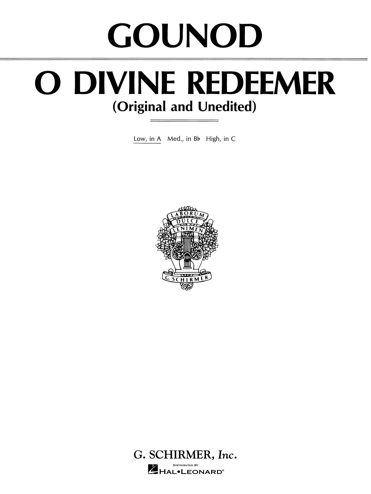 Gounod: O Divine Redeemer