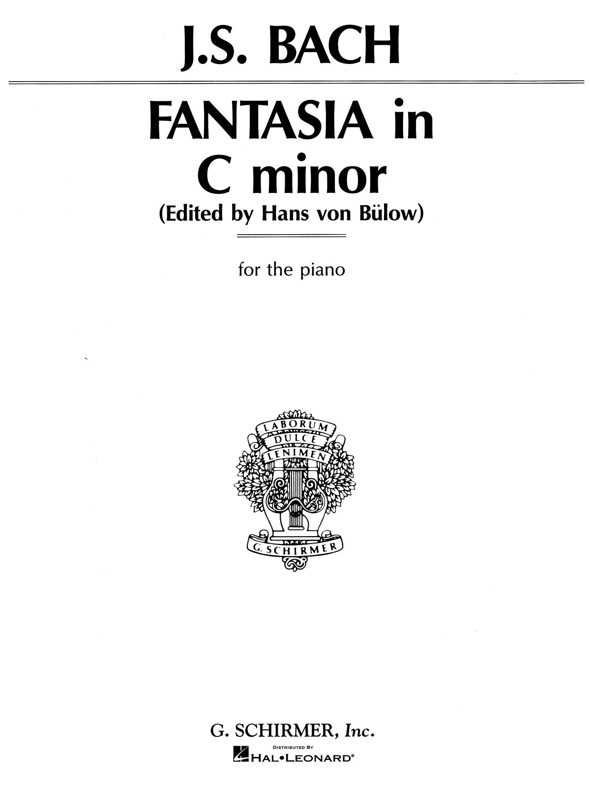 Bach: Fantasia In C Minor