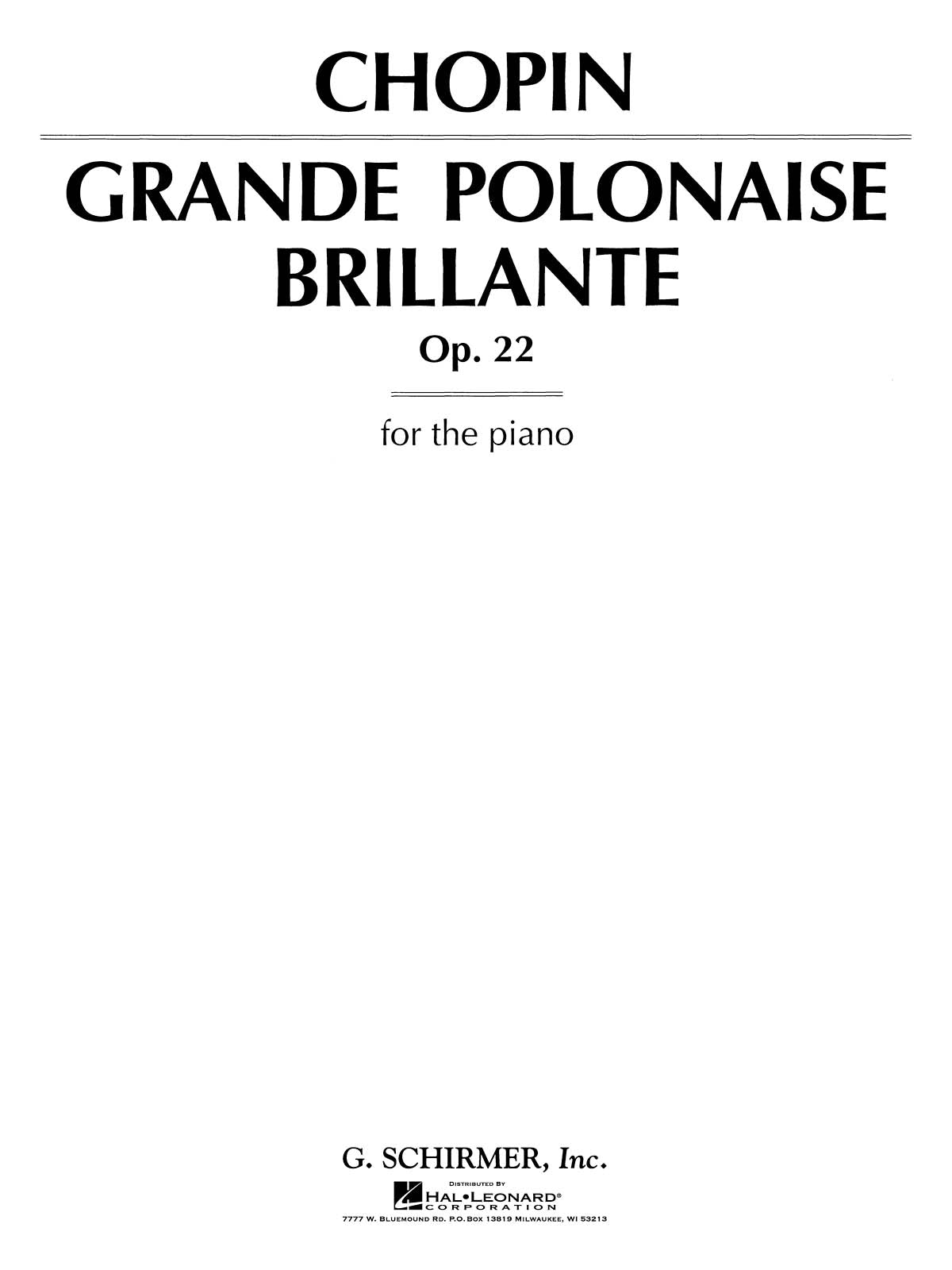 Chopin: Grande Polonaise Brillante Op.22