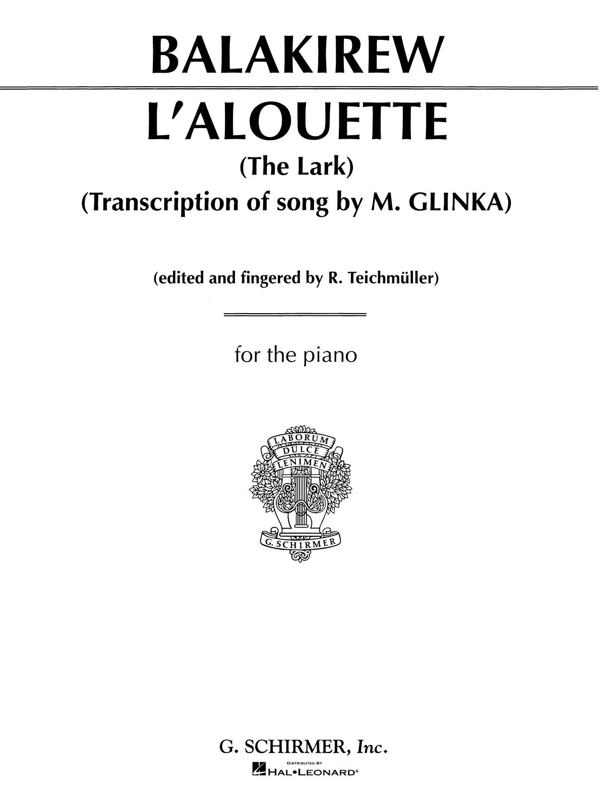 Balakirev: L'Alouette (The Lark)