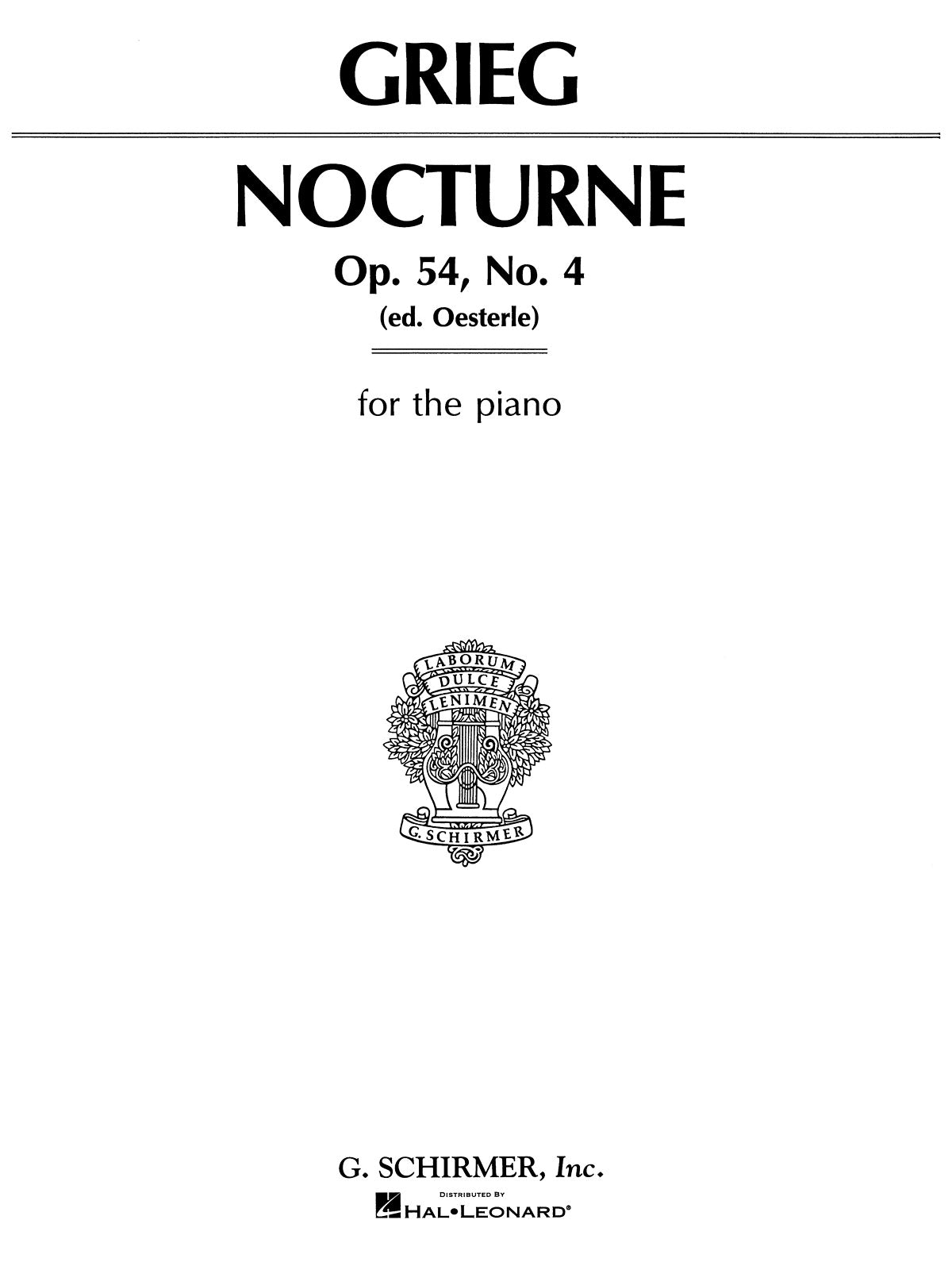 Grieg: Nocturno, Op. 54, No. 4