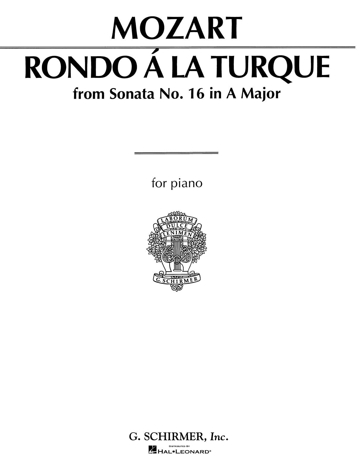 Mozart: Rondo ? la Turque (from Sonata in A Major K331)
