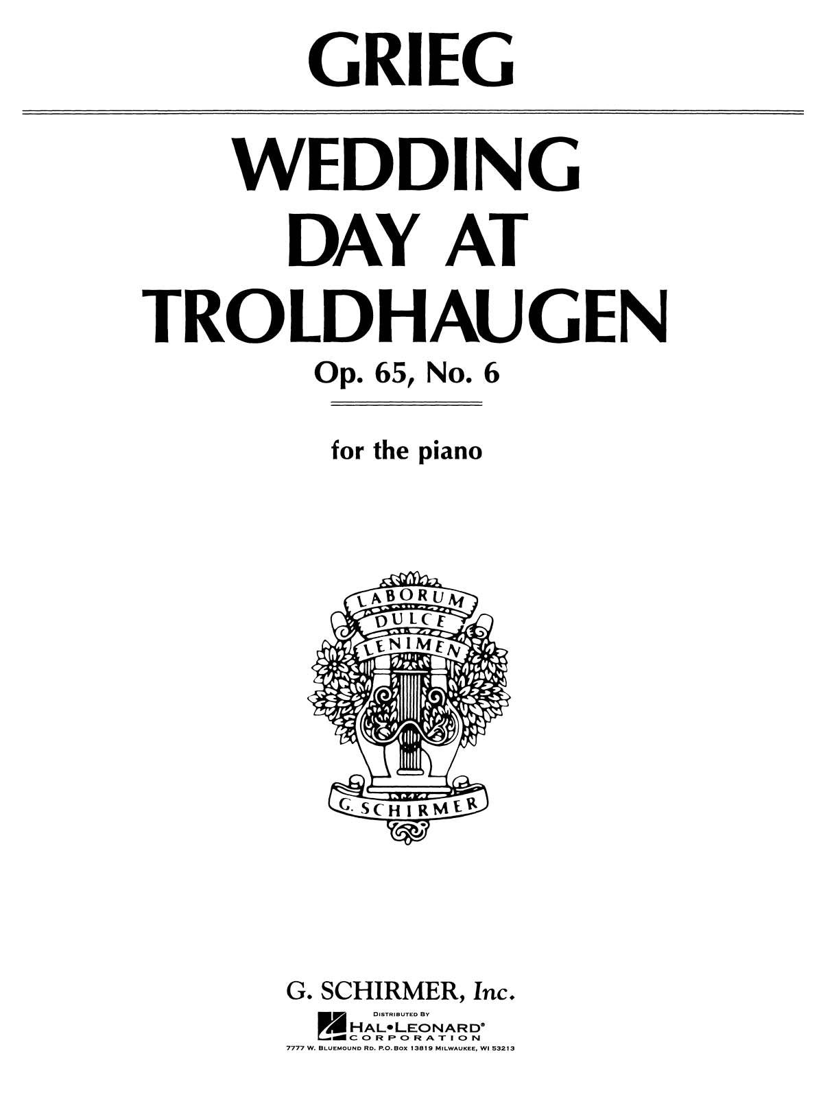 Grieg: Wedding Day at Troldhaugen